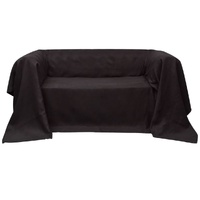 Micro-suede Couch Slipcover Brown 210 x 280 cm