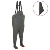 Wading Pants with Boots Green Size 39