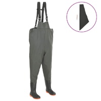 Wading Pants with Boots Green Size 44