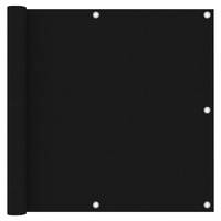 Balcony Screen Black 90x400 cm Oxford Fabric