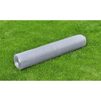 Chicken Wire Fence Galvanised Steel 25x1 m Silver