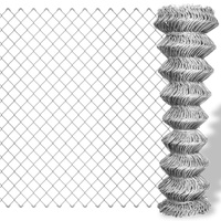 Chain Link Fence Galvanised Steel 15x1 m Silver