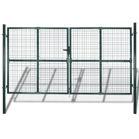 Double Door Fence Gate 300x150 cm Powder-Coated Steel