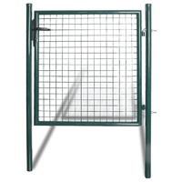 Single Door Fence Gate 100x100 cm Powder-Coated Steel