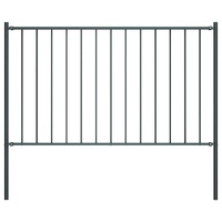 Fence Panel Woerden with Posts Steel 1.7x1.25 m Anthracite