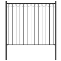 Garden Fence Assen Steel 1.7x0.8 m Black