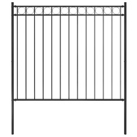 Garden Fence Assen Steel 1.7x1.5 m Black