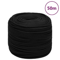 Work Rope Black 6 mm 50 m Polyester
