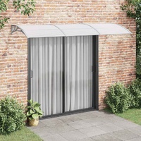 Door Canopy Grey 300x80 cm Polycarbonate