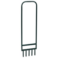 Lawn Aerator with 5 Hollow Tines Green Powder-coated Steel