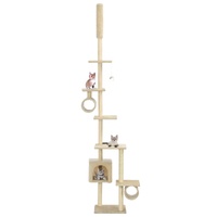 Cat Tree with Sisal Scratching Posts 260 cm Beige