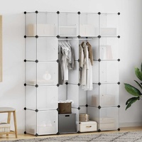 Modular Cabinet 14 Compartments White 37x146x180.5 cm