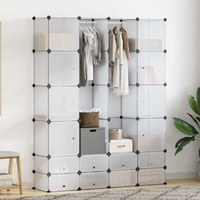 Modular Cabinet 18 Compartments White 37x146x180.5 cm