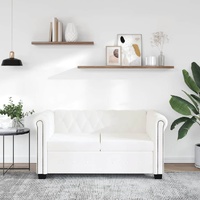 Chesterfield 2-Seater Artificial Leather White