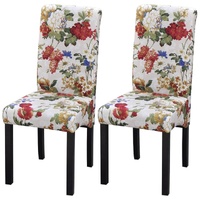 Dining Chairs 2 pcs Multicolour Fabric