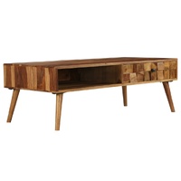 Coffee Table Solid Acacia Wood with Honey Finish 110x50x37 cm