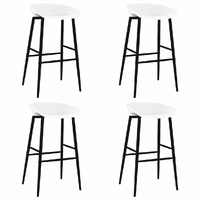 Bar Chairs 4 pcs White