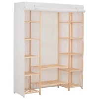 Wardrobe White 135x40x170 cm Fabric