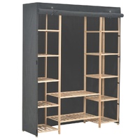 Wardrobe Grey 135x40x170 cm Fabric