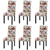Dining Chairs 6 pcs Multicolour Fabric