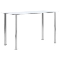 Dining Table Transparent 120x60x75 cm Tempered Glass