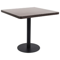 Bistro Table Dark Brown 80x80 cm MDF