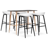 5 Piece Bar Set Black and White