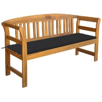 Garden Bench with Cushion 157 cm Solid Acacia Wood