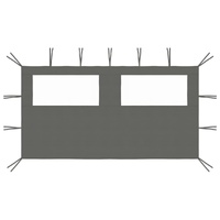 Gazebo Sidewall with Windows 4x2 m Anthracite