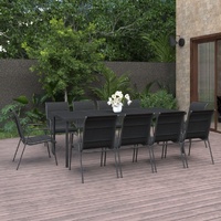 11 Piece Outdoor Dining Set Steel