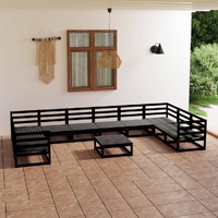 11 Piece Garden Lounge Set Solid Pinewood