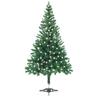 Artificial Pre-lit Christmas Tree with Stand 120 cm 230 Branches