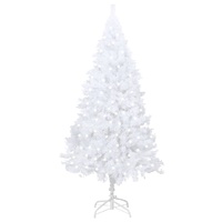 Artificial Pre-lit Christmas Tree with Thick Branches White 240 cm