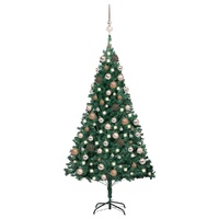 Artificial Pre-lit Christmas Tree with Ball Set Green 120 cm PVC