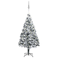 Artificial Pre-lit Christmas Tree with Ball Set Green 180 cm PVC