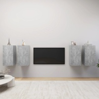 TV Cabinets 4 pcs Concrete Grey 30.5x30x60 cm Engineered Wood
