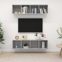 Wall-mounted TV Cabinets 2 pcs Concrete Grey Engineered Wood