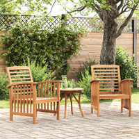 Garden Chairs 2 pcs Solid Acacia Wood