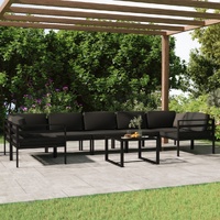 8 Piece Garden Lounge Set with Cushions Aluminium Anthracite