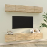 Wall TV Cabinets 4 pcs Sonoma Oak 100x30x30 cm
