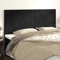 Headboards 4 pcs Black 100 cm Velvet