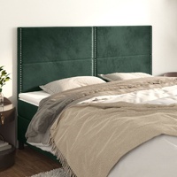 Headboards 4 pcs Dark Green 80 cm Velvet