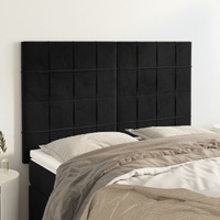 Headboards 4 pcs Black 72 cm Velvet
