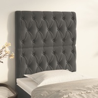Headboards 2 pcs Dark Grey 80 cm Velvet
