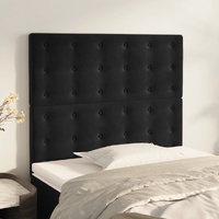 Headboards 2 pcs Black 80 cm Velvet