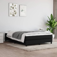 Bed Frame without Mattress Black Queen Fabric