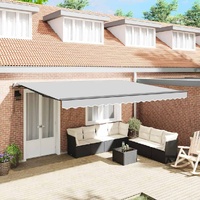 Awning Frame Manual Anthracite 400 x 300 cm Aluminium