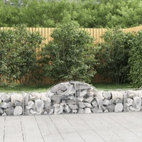 Arched Gabion Baskets 40 pcs 200x50x40/60 cm Galvanised Iron
