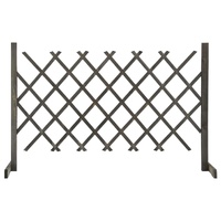 Garden Trellis Fence Grey 120x90 cm Solid Firwood