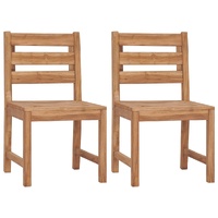 Garden Chairs 2 pcs Solid Teak Wood